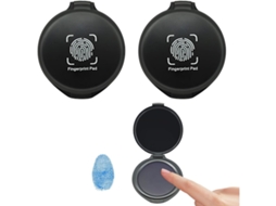 Almofada De Tinta Para Impressão Digital, 2 Unidades, Almofada De Tinta Azul, Kit Portátil Para Impressão Digital Para Identificação De Segurança