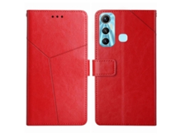Capa De Celular Flip Em Couro Com Padrão Em Formato De Y Para Infinix Hot 11 Ht01