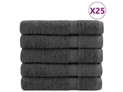 Vidaxl Toalhas Premium Solund 25 Pcs 100x200 Cm 600 Gsm Antracite