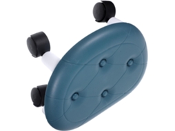 Mini banco giratório multifuncional compacto de 360° em polipropileno azul.