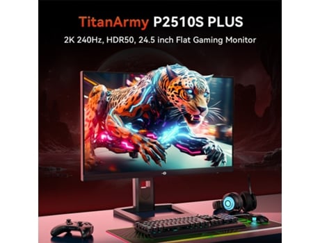 Monitor De Jogos Titan Army P2510s Plus 169 Fast Ips 24.5 Polegadas 240hz Eled Ktc