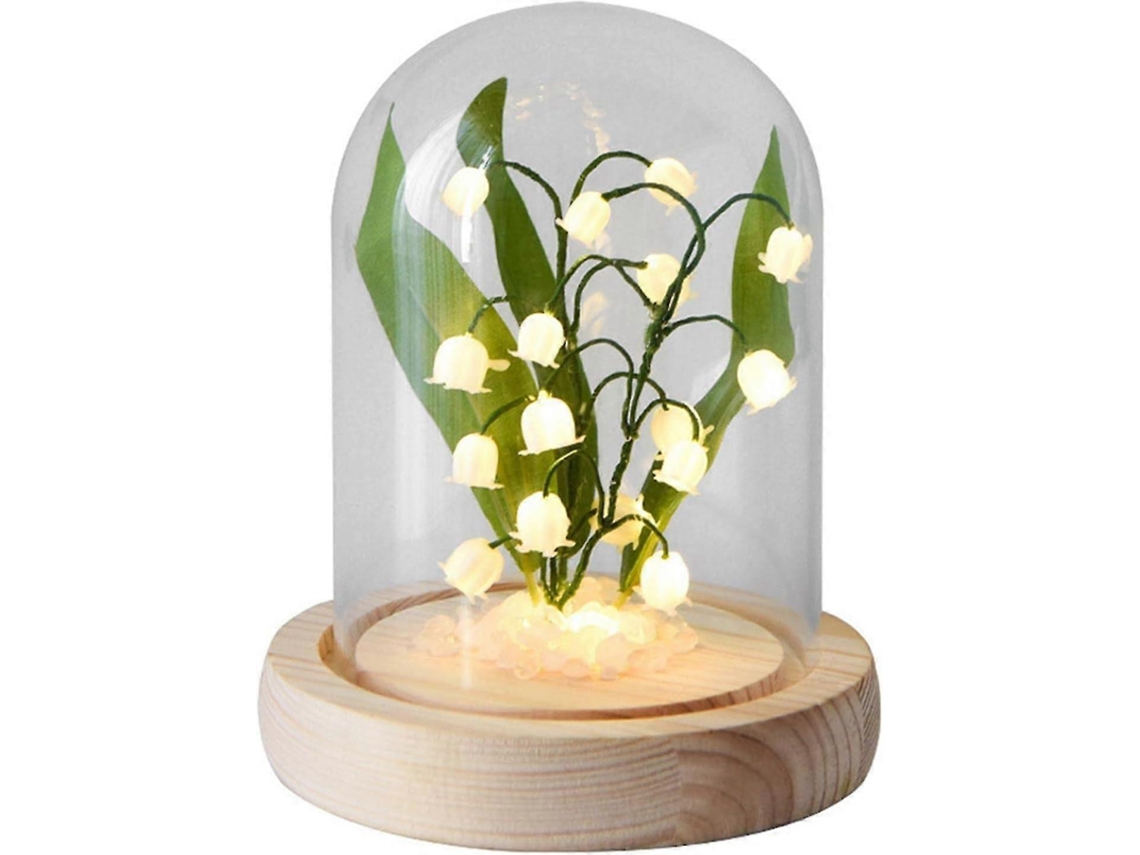 Omni luz de Flores de Lírio Dos Vales com Baterias Led Luz Decorativa Noturna com Cúpula e Luz Quente