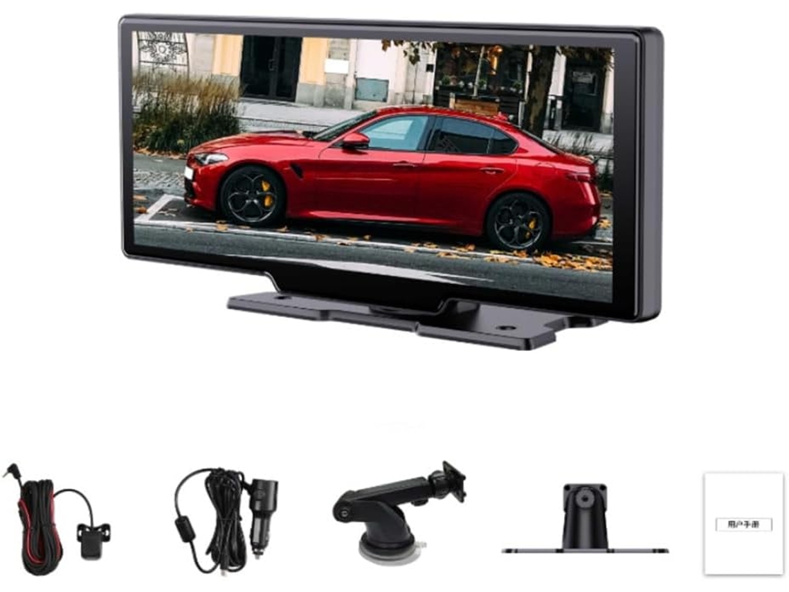 Tela Ips de 10 Ou 26 Polegadas para Carro com Carplay, Android Auto Portátil e Câmera de Gravação de Direção. SFUSHOS