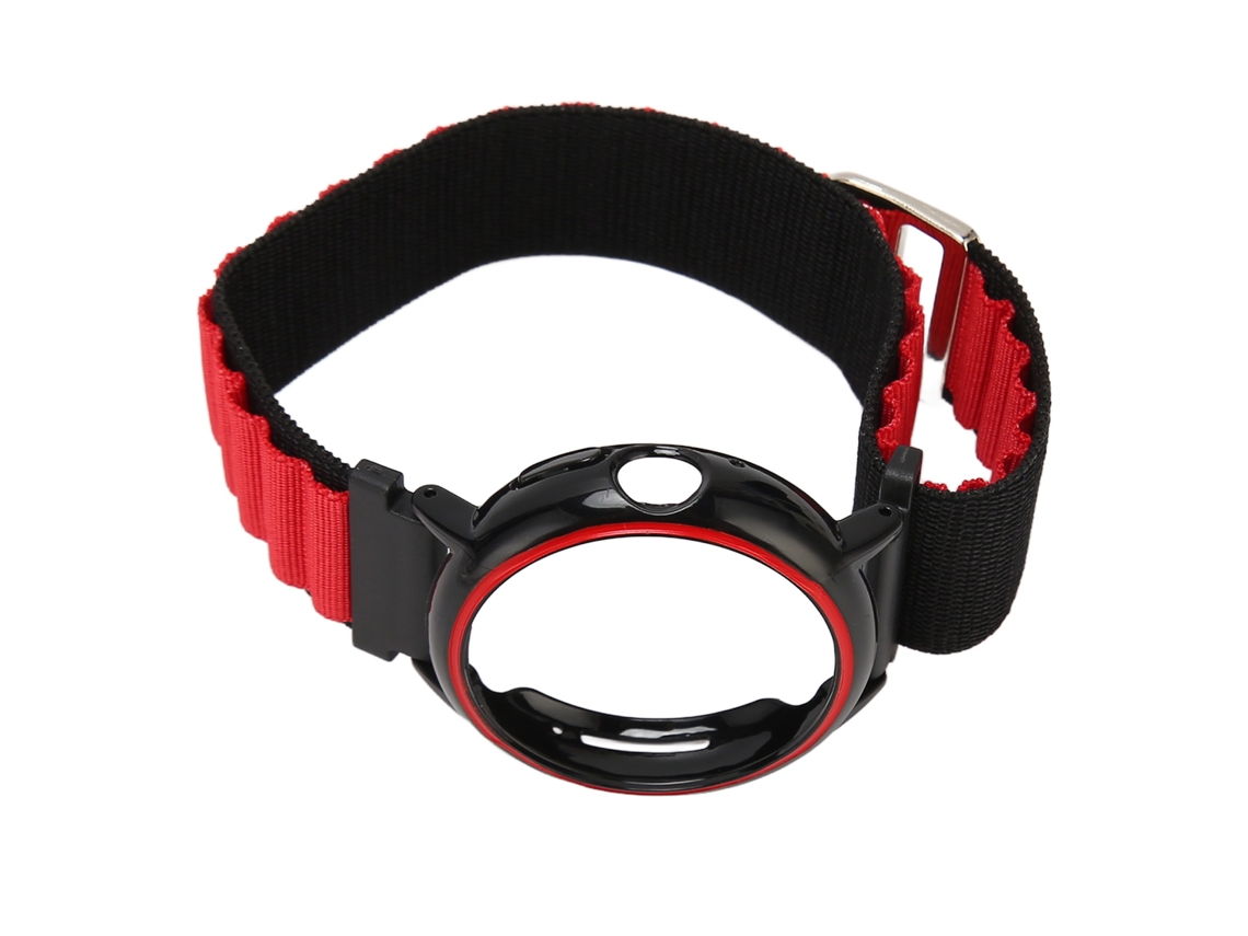 Pulseira de Relógio de Nylon Elástico com Capa Bumper para Google Pixel Watch Preto Vermelho