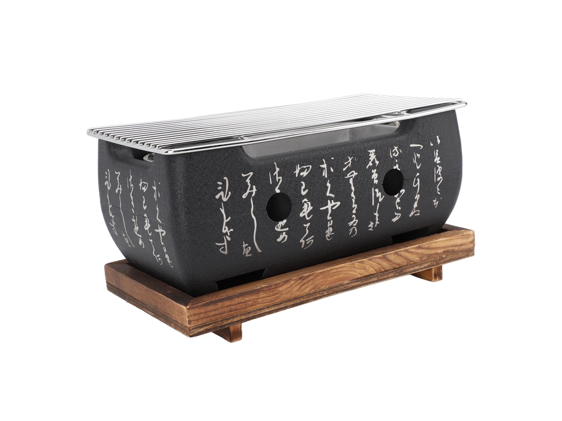 Grelhador De Churrasco Carvão Estilo Japonês Retangular