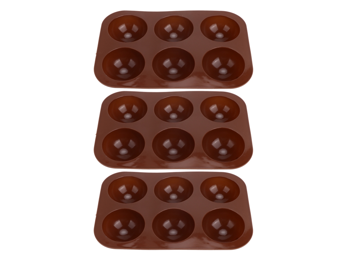 Forma De Silicone Para Bolo Pudim Bombas Chocolate Meias Esferas