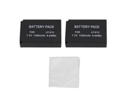 Bateria LAXISCREED 7.2V 1200mAh para Canon 100D, M, M2, M10, M50, M100, M200, SL1, SX70, 2 pack