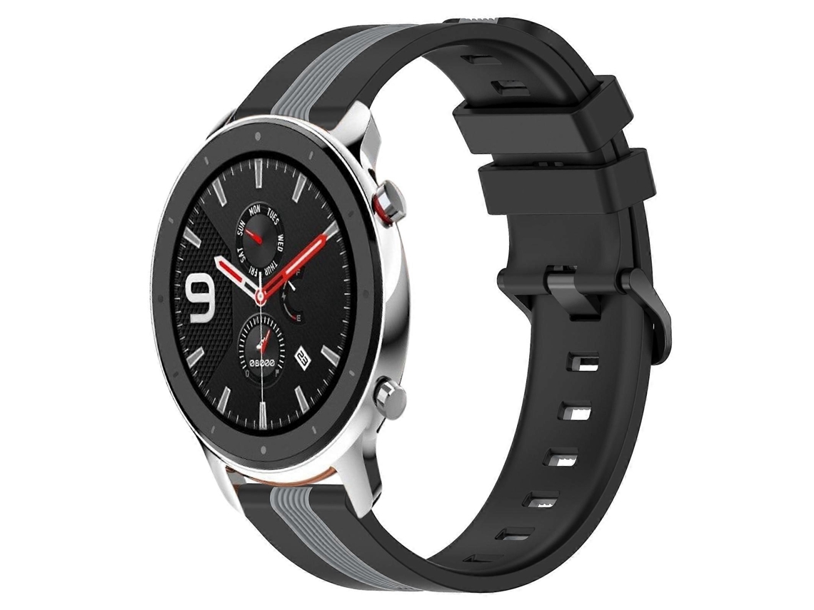 Pulseira De Silicone Bicolor Vertical De 22 Mm Para Amazfit Gtr 4