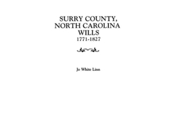 Livro Surry County North Carolina Wills 17711827 de Jo White Linn (Inglês)