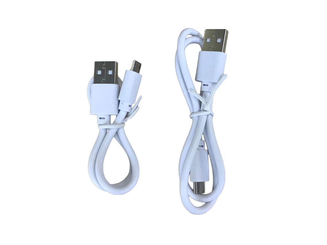 Laxiscreed Cabo De Carregamento Android Micro Usb 1m E Adaptador 0,2m, 0,3m E 0,5m, Branco, 50cm
