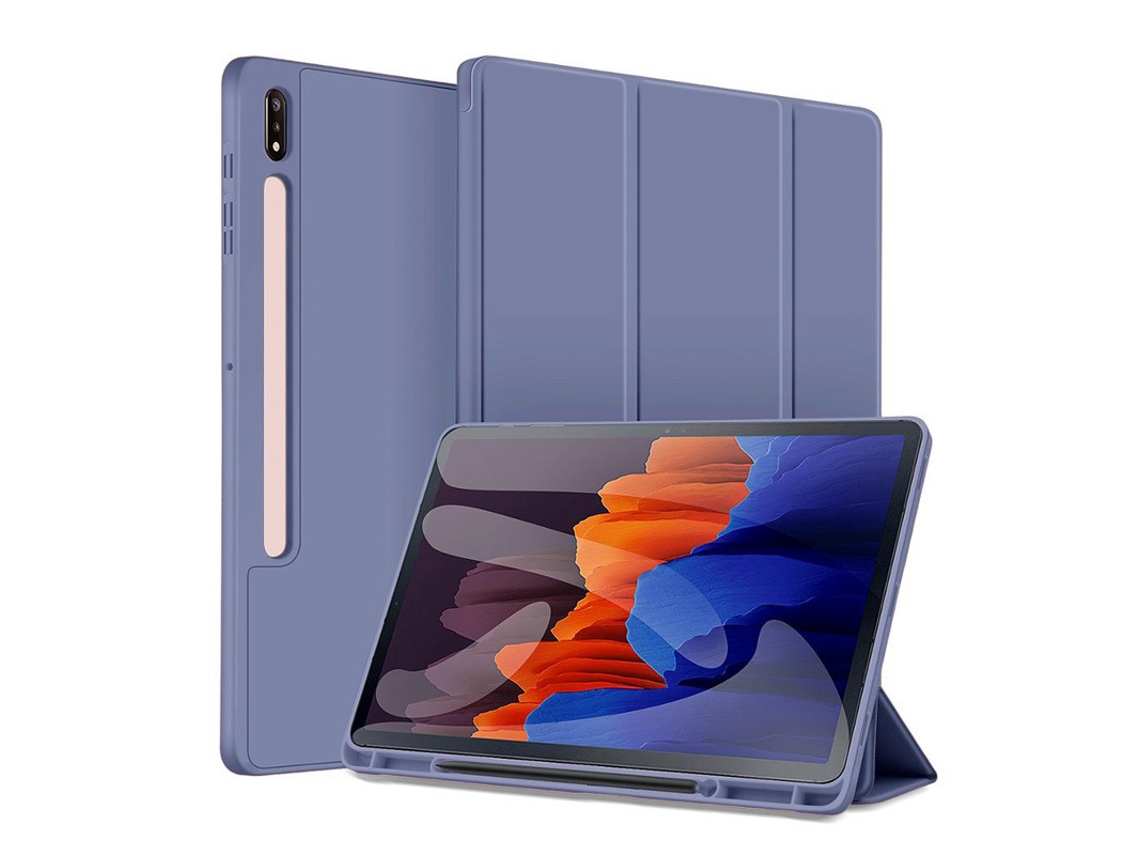 Capa Para Samsung Tab S6 Lite 10,4 Com Compartimento Magnético Para Caneta E Armazenamento Com Modo De Suspensão/ativação