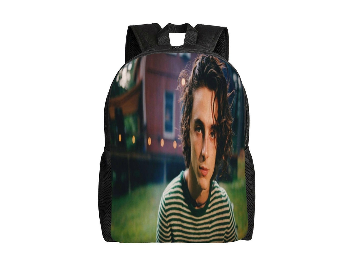 Mochila Escolar Timothe Chalamet D129, Leve E Resistente, Impermeável E Com Alça De Ombro Ajustável M129