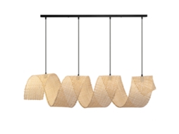 Candeeiro Suspenso Rea App1643-4cp Spiral Boho Beige 160cm