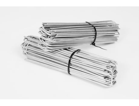 Estacas De Aço Galvanizado Fixadores Para Jardim, Relva Artificial E Rega 250 Mm X 35 Mm, Ø 4 Mm Ogrodzenia Wiklinowe (100 Unid.)