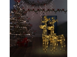 Vidaxl Renas Decorativas De Natal 2 Pcs 60x16x100 Cm Acrílico