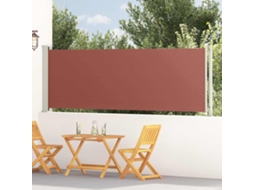 Vidaxl Toldo Lateral Retrátil Para Pátio 117x614 Cm Castanho