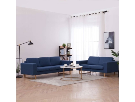 Conjunto de Sofás  276861 Tecido Azul (Lugares:2)