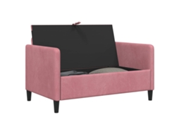 Sofa com Armazenamento Rosa 122 X 78 X 87 Cm Poliéster SYFAX