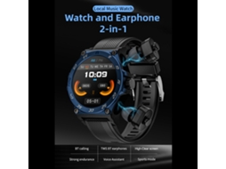 Smartwatch Com Fones De Ouvido Tela Ips De 1,53 Polegadas Chamada Bt Monitor De Fitness Esportivo E Saúde Ip67