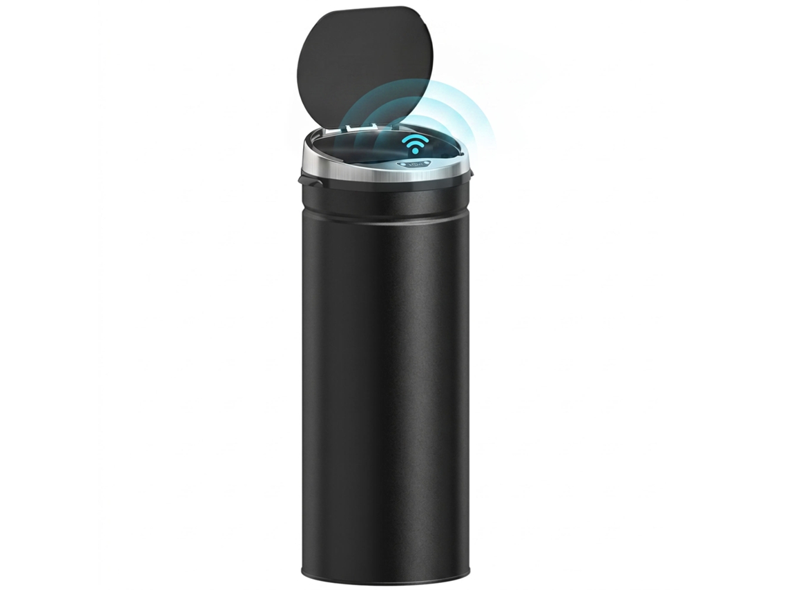 Lixeira Com Sensor 50l Aço Inoxidável Automática, Sensor Infravermelho, Para Cozinha E Sala De Jantar