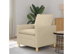 Vidaxl Sofá Creme 76 X 81 X 87,5 Cm Tecido