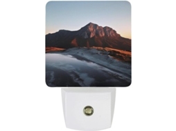 Luminária Noturna De Parede Com Plugue, Luz Noturna Do Amanhecer Ao Anoitecer, Luz Led Branca Quente, Lâmpada De Baixo