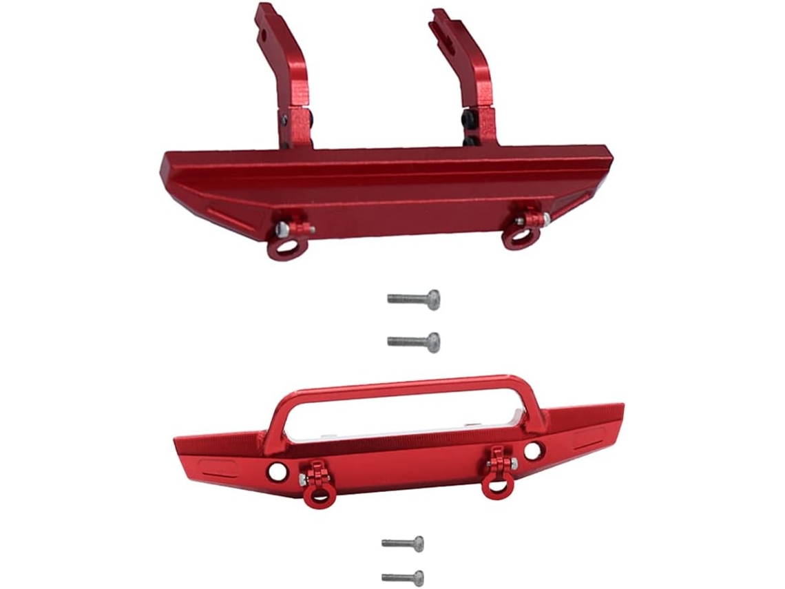 Para choque e Traseira de Metal para Carro Rc Trx4 M 1/18, Peças de Upgrade, Vermelho SFUSHOS