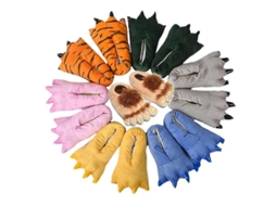 Sapatos com estampa de pata de animal peludo para adolescentes e adultos, tamanhos 27 a 44, ideais para cosplay, festas e inverno. Antiderrapantes.