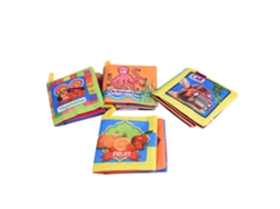 Mali conjunto 4 Livros de Tecido Infantil Colorido Educativo Bebê Aprendizagem Cartoons