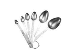 Conjunto De Colheres De Medição De Aço Inoxidável 6 Unidades