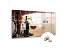 Quadro De Vidro Magnético Garrafas De Vinho Para A Sala De Estar Espelharte (120x60 Cm)