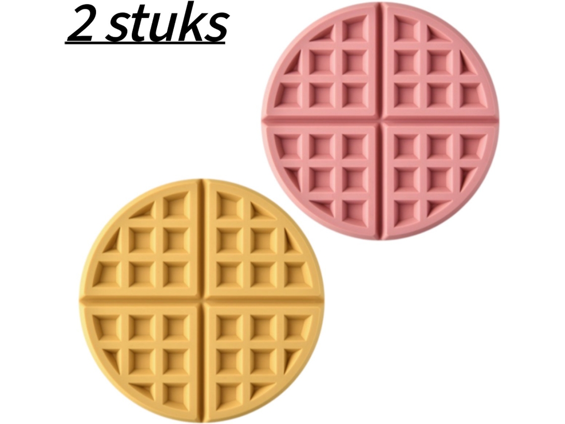 Conjunto 2 Porta‑copos Redondos De Silicone Rosa E Amarelo 16,5 cm, Resistentes Ao Calor Até 230°c, Antiderrapantes, Protegem As Mesas