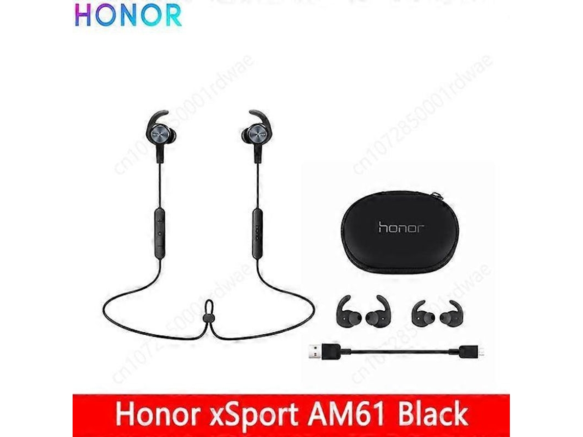 Fone de ouvido HONOR Xsport AM61 Bluetooth sem fio com microfone intra auricular para iOS e Android preto
