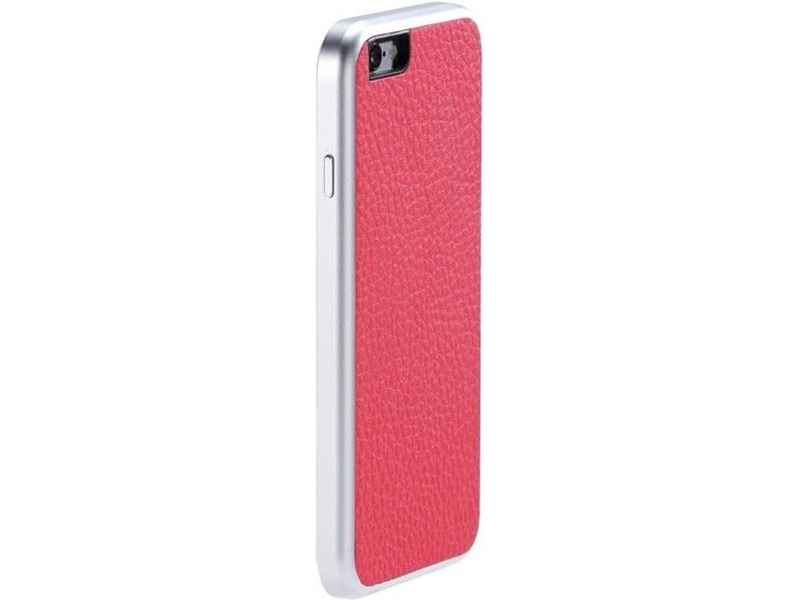 Capa iPhone 6, 6s, 7, 8 JUST MOBILE AluFr Leather Rosa