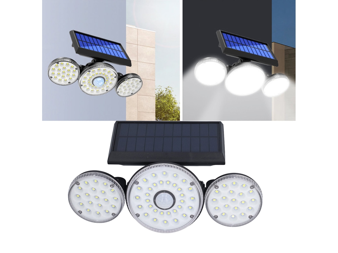 Kit de 4 luminárias solares para exterior com 12 Leds AQUAFORGE