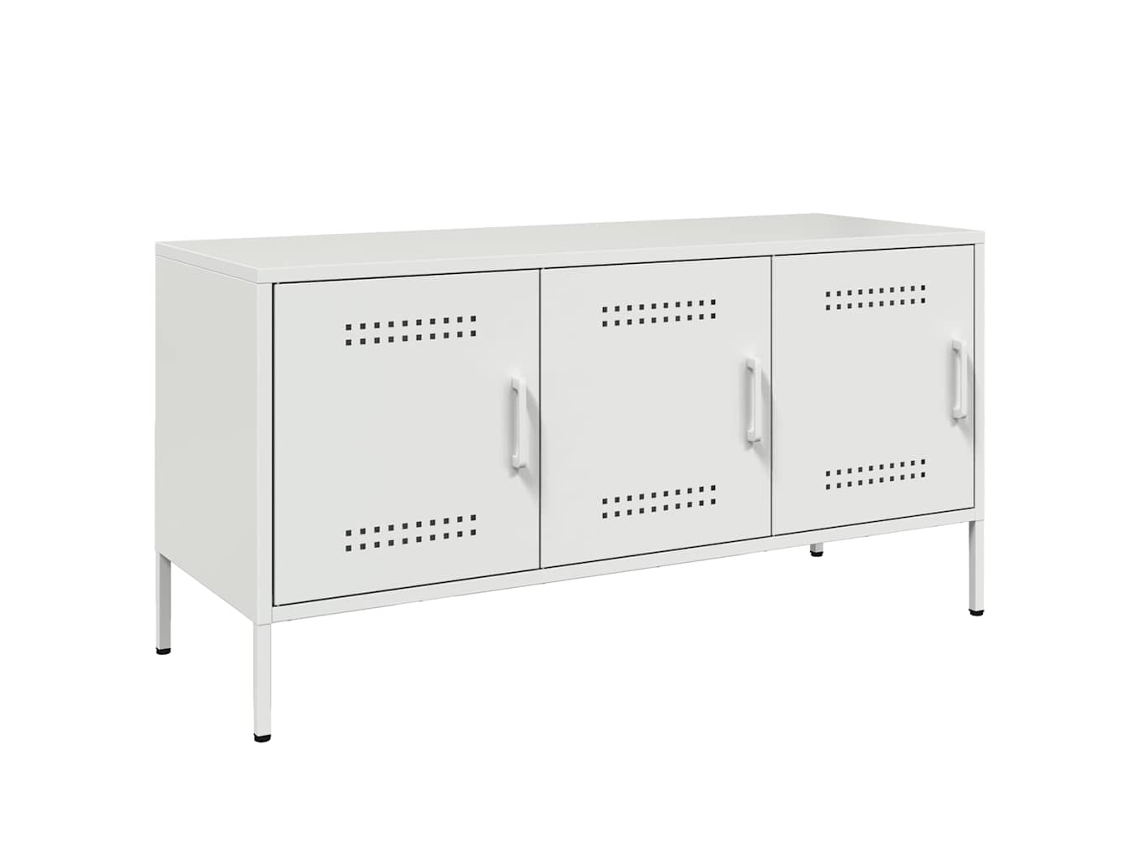 Tv Móvel 100,5x39x50,5 Cm Aço Branco MAISON EXCLUSIVE