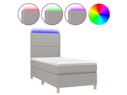 Box Spring Bed, Box Spring Beds Vidaxl Cinzeto Tecido (90 X 200 Cm)