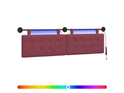 Conjunto 1 Cabeceira De Quarto Vidaxl Vermelho Tecido (190 X 55 X 5 Cm)