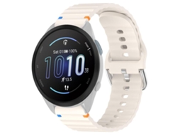 Bracelete para Garmin Forerunner 165 silicone grão ondulado costurado starlight XIAOMOYU (20mm)