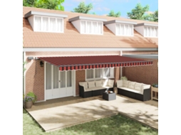 Vidaxl Toldo Retrátil Laranja E Castanho 600 × 300 Cm