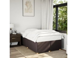 Estrutura De Cama Sem Colchão 120x200 Cm Tecido Castanho-escuro