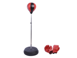 Conjunto Boxe Bola Reflexo Altura Ajustável