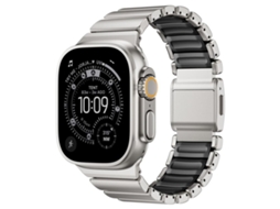 Bracelete Apple Watch Silicone Revestimento Aço Inoxidável Fecho Magnético XIAOMOYU