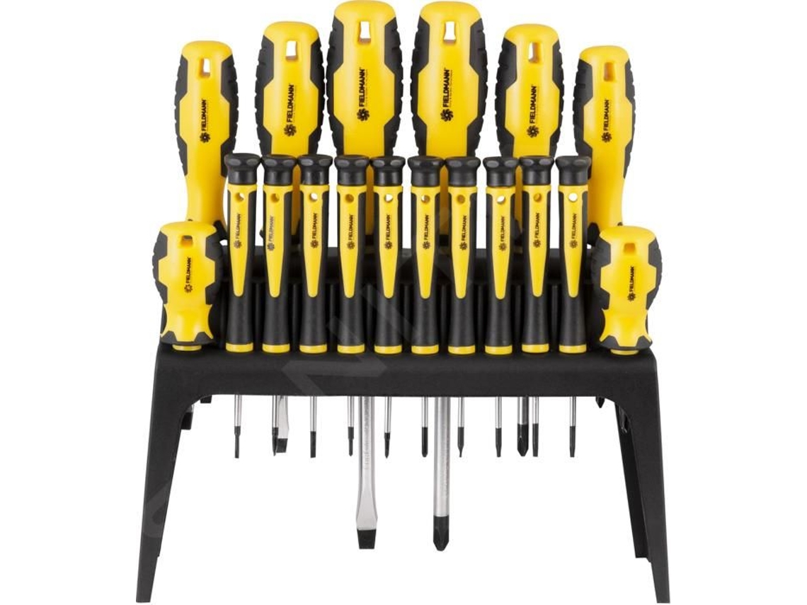 Conjunto De Chaves De Fenda Fieldmann Fds 5008 18r 10 Peças Cr V Base Rotativa
