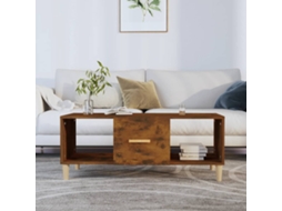 Vidaxl Mesa De Centro 102x50x40 Cm Derivados Madeira Carvalho Fumado