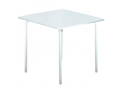 Mesa acero 80x80 cm  blanca compac 4280