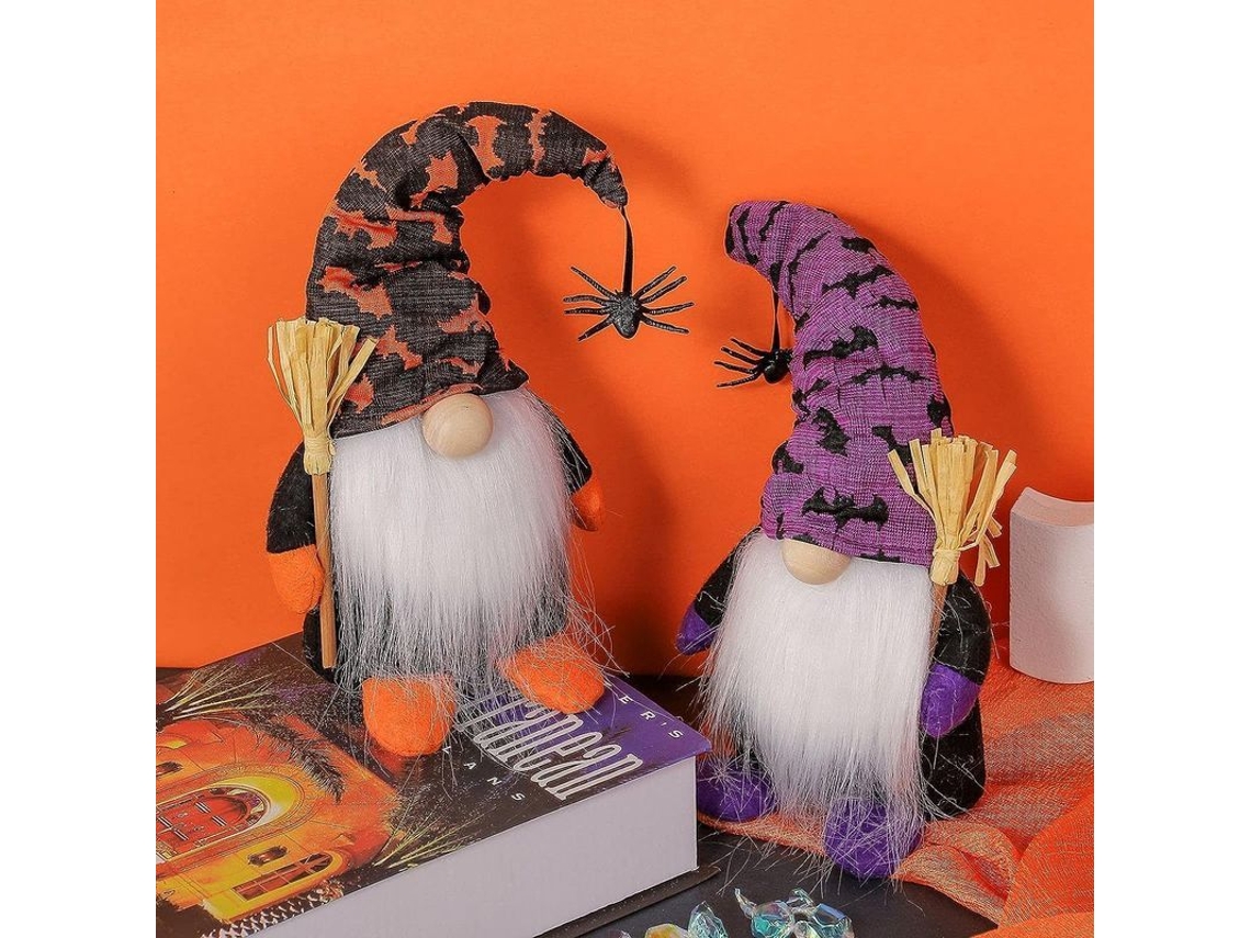 Boneco Gnome de Halloween, 2 Peças Decorativas | S/MARCA