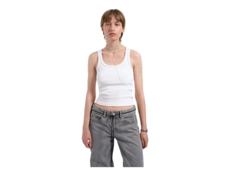 Top De Mulher Drdenim Costine Algodão Branco (l)