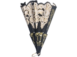 Éventail De Danse, Noir Espagnol Casamento Dentelle Soie Flexível Éventail Fleur