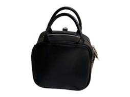 Bolsa Multifuncional Feminina Em Couro Pu, Modelo Transversal, Cor Sólida, Para Ombro, Mão Ou Carteira, Mochila Pequena Preta.